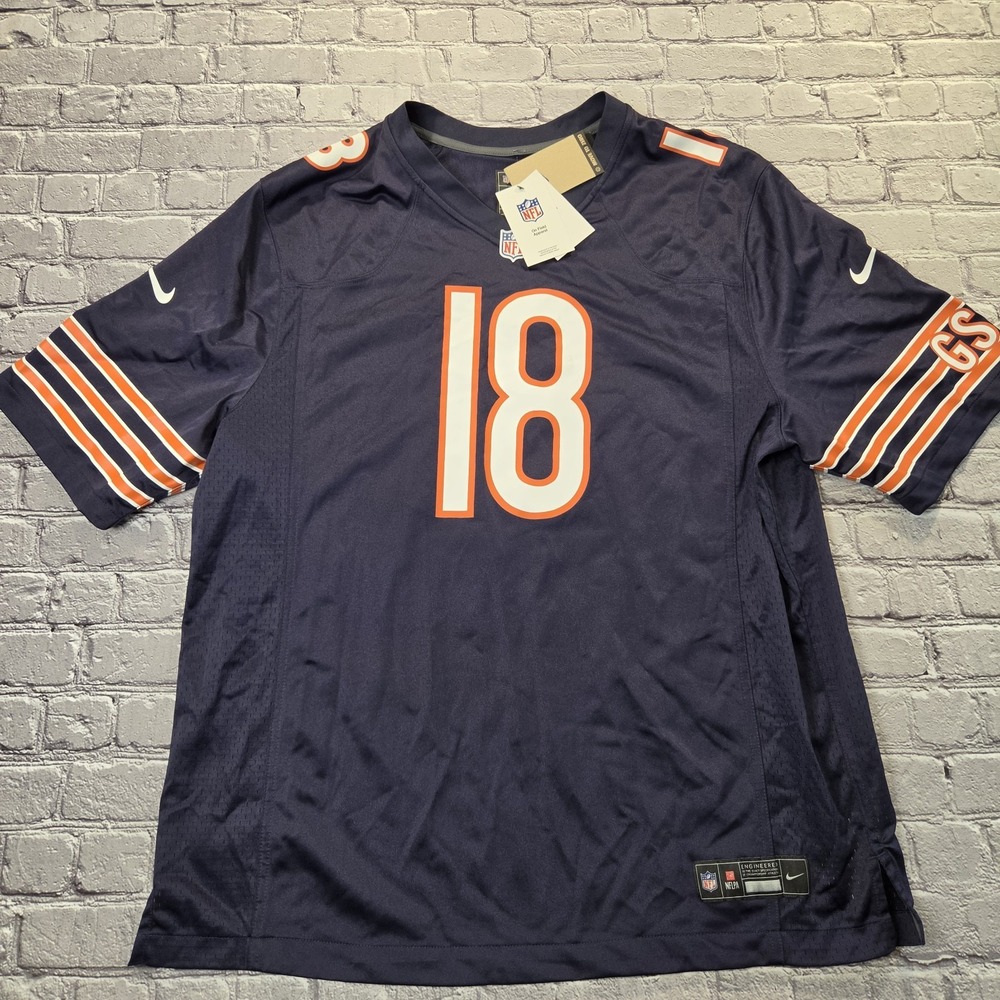 Nike Chicago Bears Caleb Williams #18 Home Navy Game Jersey XXL 2XL Men's NWT